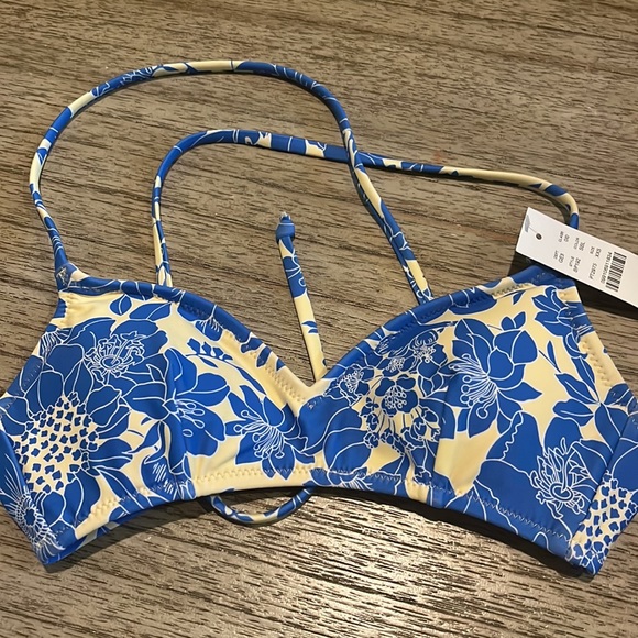 JCREW SAIL BLUE TRIANGLE BIKINI XXS - Picture 3 of 3